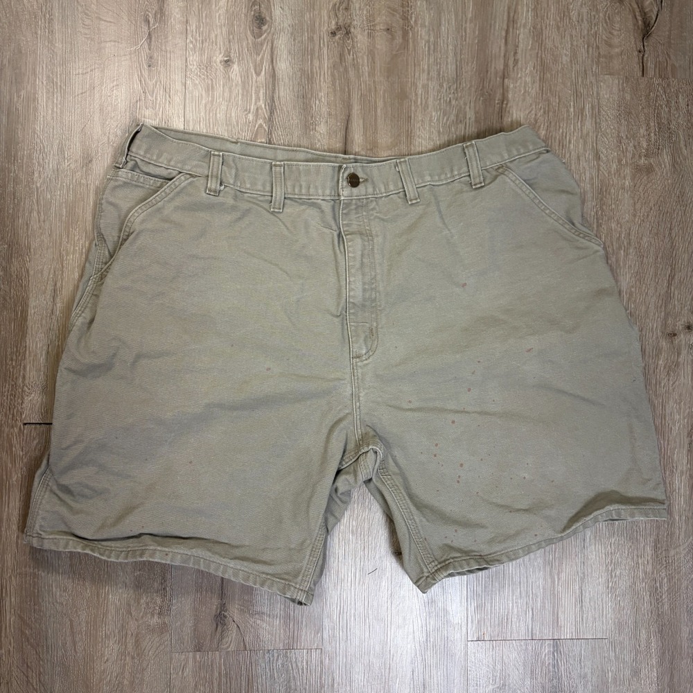 Carhartt Carpenter 8" Shorts Canvas Brown Size 46 B25 100% Cotton *READ